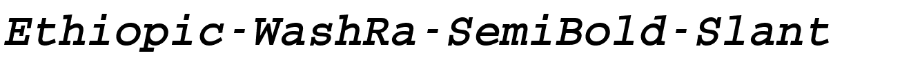 Ethiopic-WashRa-SemiBold-Slant