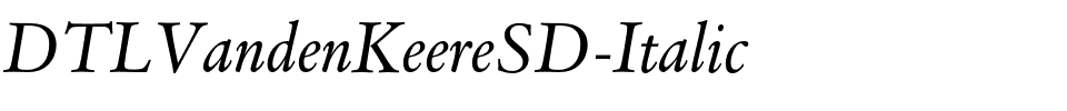 DTLVandenKeereSD-Italic.otf