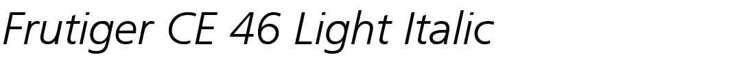 Frutiger CE 46 Light Italic.ttf