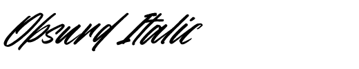 Obsurd Italic