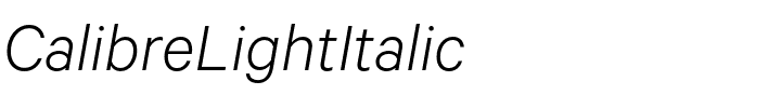 CalibreLightItalic