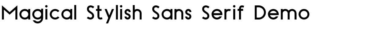 Magical Stylish Sans Serif Demo.otf