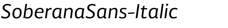 SoberanaSans-Italic